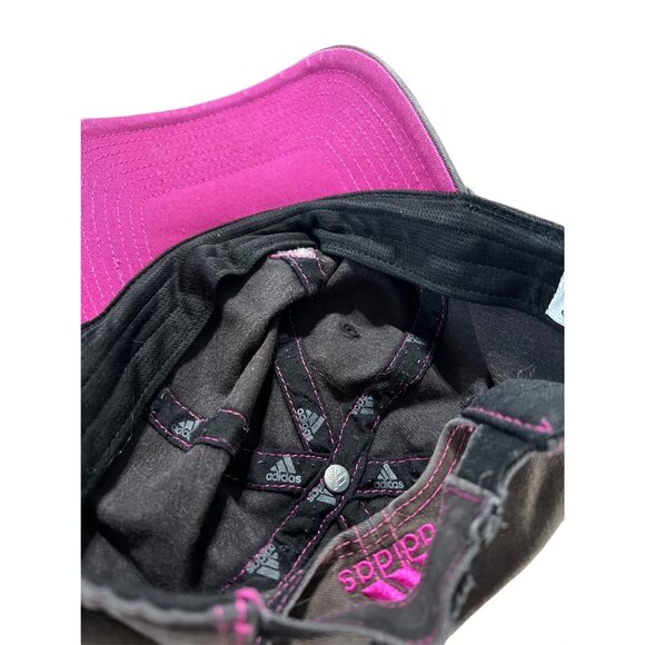 Adidas Womens Adjustable Distressed Baseball Cap With Pink Stitching & Embroider - Picture 7 of 8